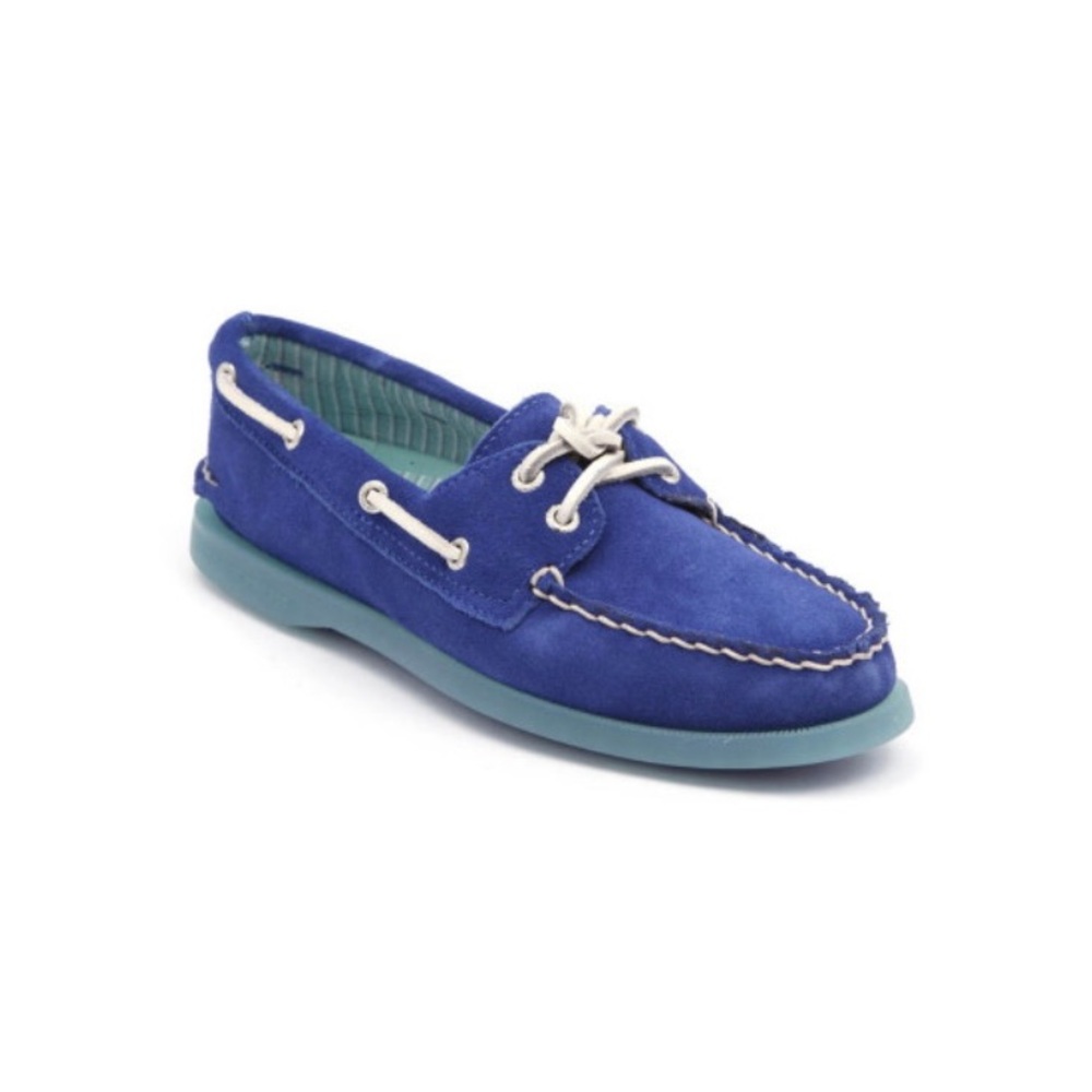 SPERRY CLASSIC AUTHENTIC VIBRANT BLUE SUEDE BOAT SHOES SIZE 6.5